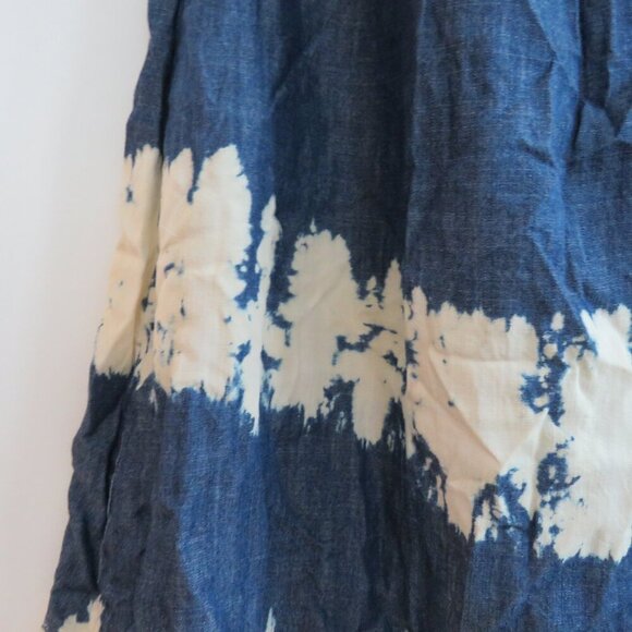 YOUNG FABULOUS & BROKE Denim Tie Dye Maxi Halter Dress Grunge Y2K - Size S - Picture 5 of 12